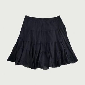 Tiered Knee Length Skirt